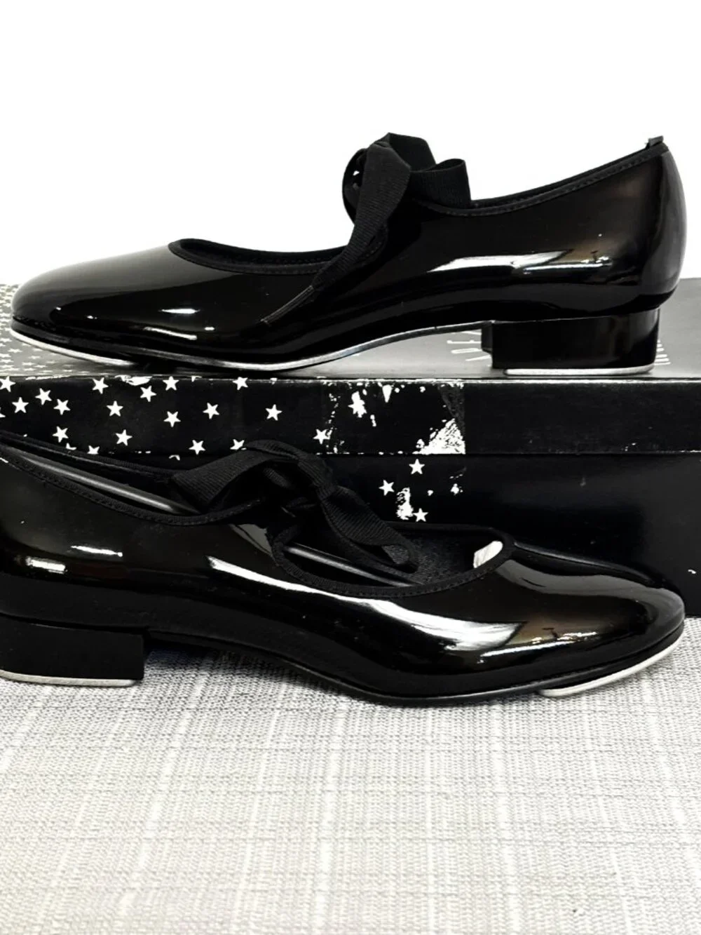 Capezio 625 - Jr. Tyette Tap Black Shoe – Child NWT NOS